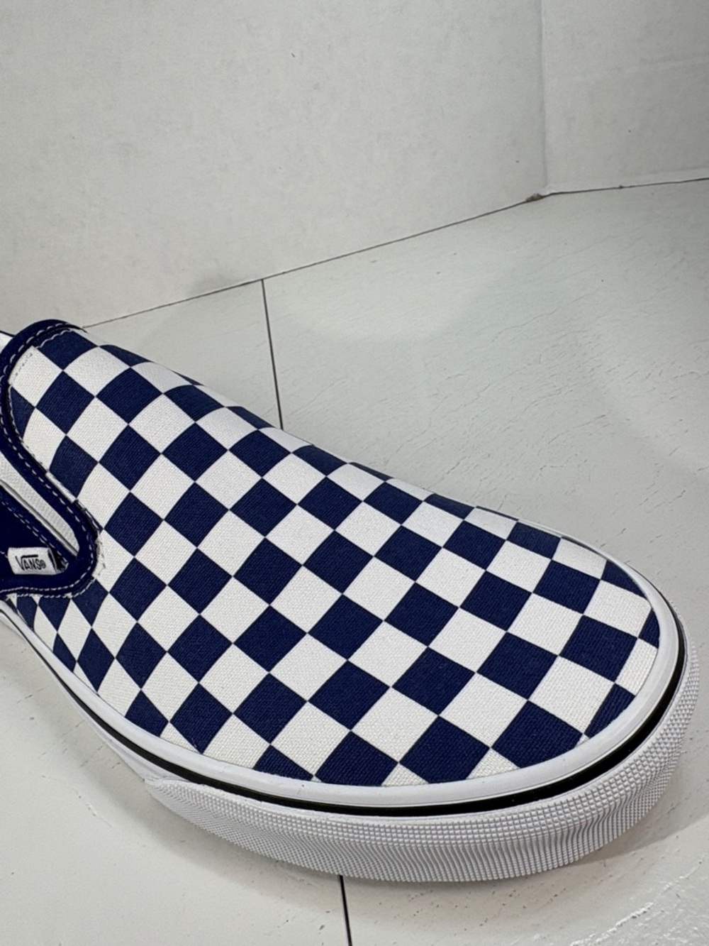 Vans Slip-On Checkerboard in Navy and White - Men's 11 - Picture 6 of 10
